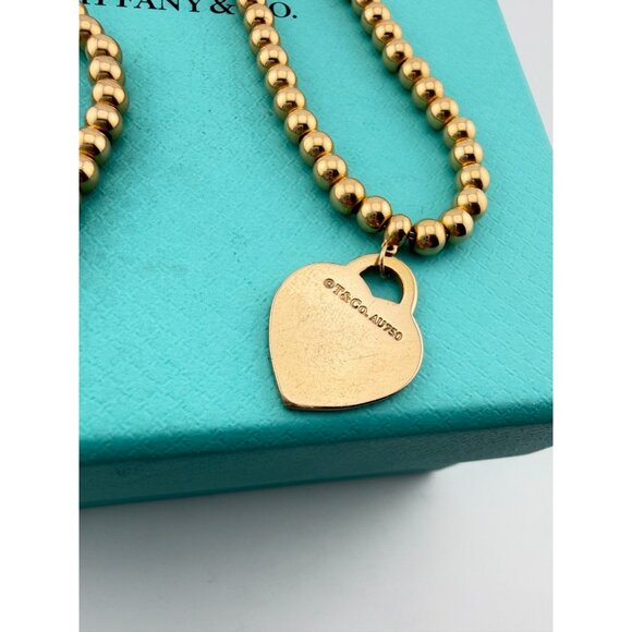 Return to Tiffany & Co. Mini Bead 18" Necklace 18k Rose Gold 21g Retired - Picture 9 of 10
